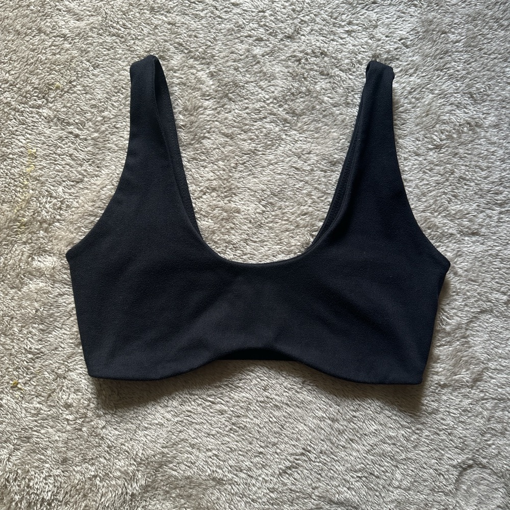 Joah Brown contour bra in sueded onyx